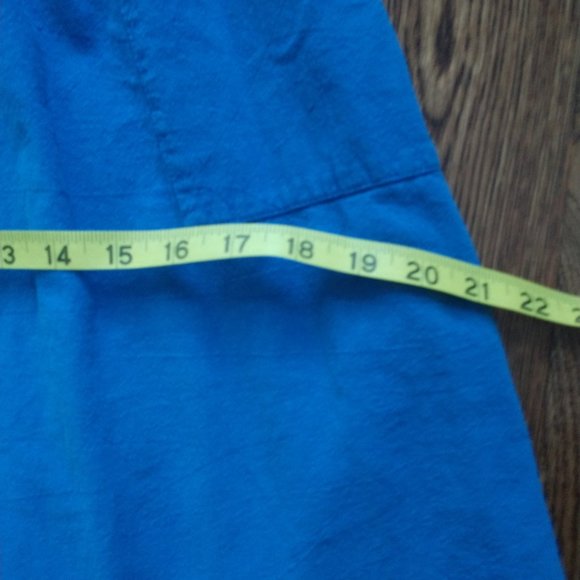 Blue Button Front Skirt - Picture 5 of 7